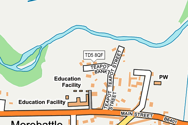 TD5 8QF map - OS OpenMap – Local (Ordnance Survey)