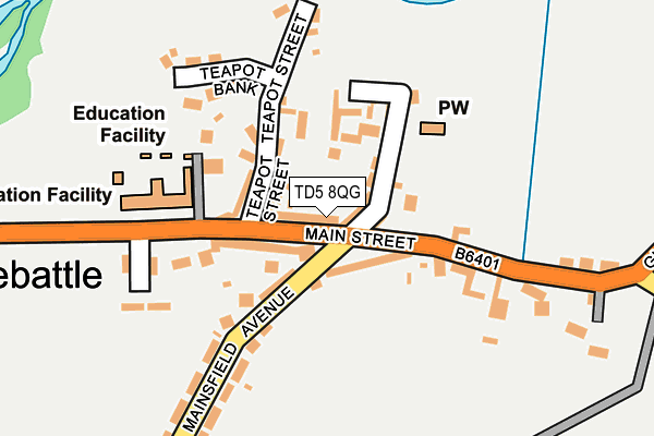 TD5 8QG map - OS OpenMap – Local (Ordnance Survey)