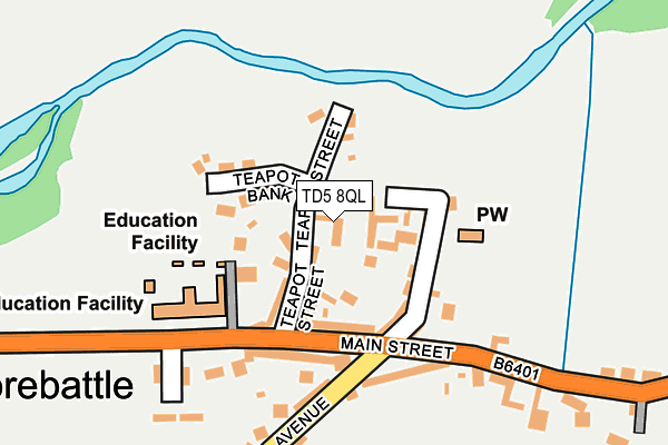 TD5 8QL map - OS OpenMap – Local (Ordnance Survey)