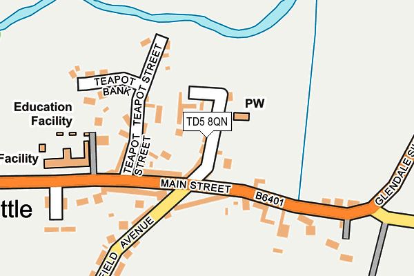 TD5 8QN map - OS OpenMap – Local (Ordnance Survey)