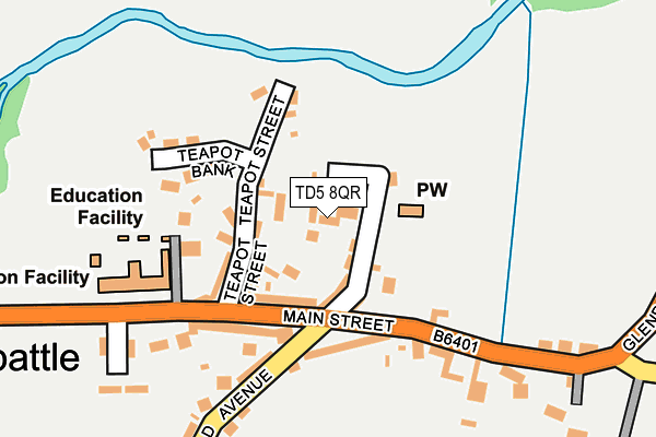 TD5 8QR map - OS OpenMap – Local (Ordnance Survey)