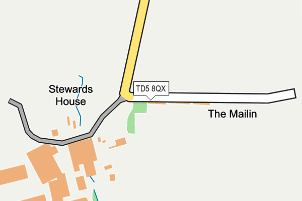 TD5 8QX map - OS OpenMap – Local (Ordnance Survey)
