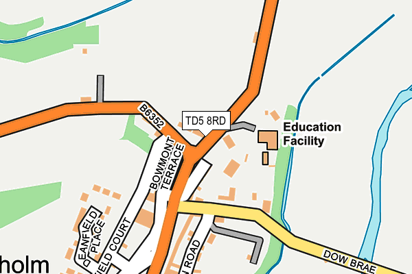 TD5 8RD map - OS OpenMap – Local (Ordnance Survey)