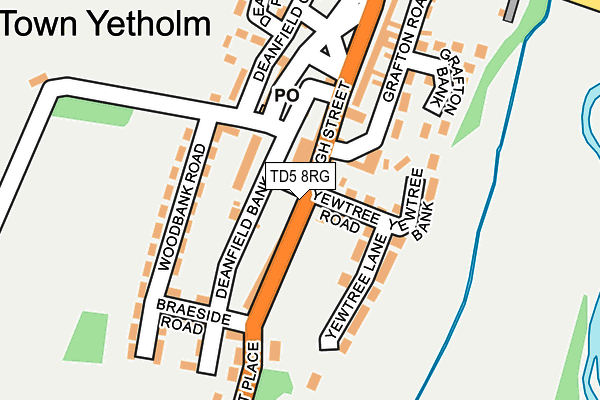 TD5 8RG map - OS OpenMap – Local (Ordnance Survey)