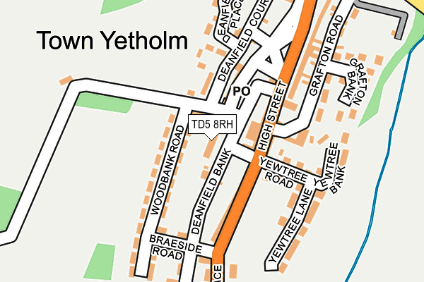 TD5 8RH map - OS OpenMap – Local (Ordnance Survey)