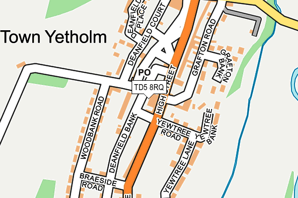 TD5 8RQ map - OS OpenMap – Local (Ordnance Survey)