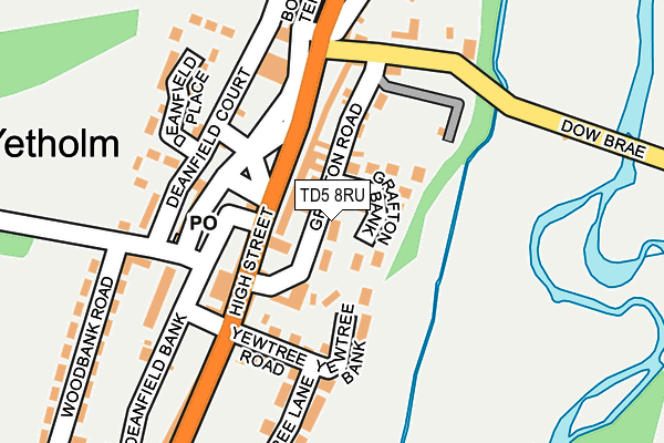 TD5 8RU map - OS OpenMap – Local (Ordnance Survey)