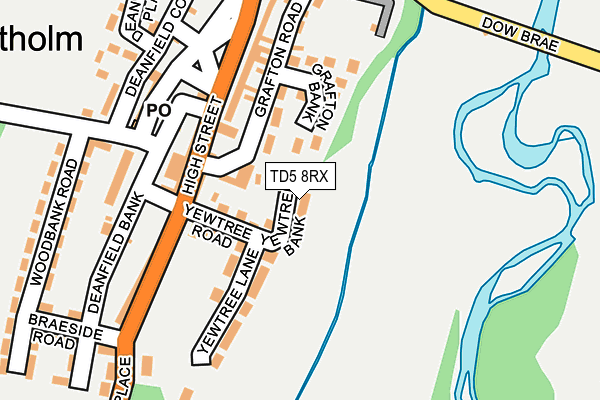 TD5 8RX map - OS OpenMap – Local (Ordnance Survey)