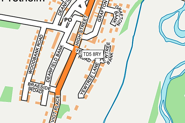 TD5 8RY map - OS OpenMap – Local (Ordnance Survey)