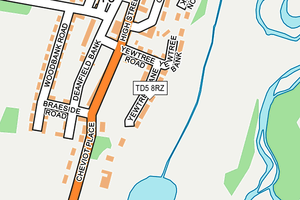 TD5 8RZ map - OS OpenMap – Local (Ordnance Survey)