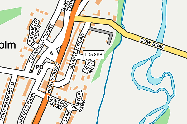 TD5 8SB map - OS OpenMap – Local (Ordnance Survey)