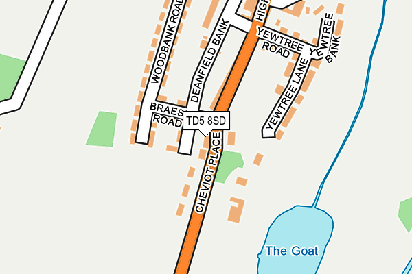 TD5 8SD map - OS OpenMap – Local (Ordnance Survey)