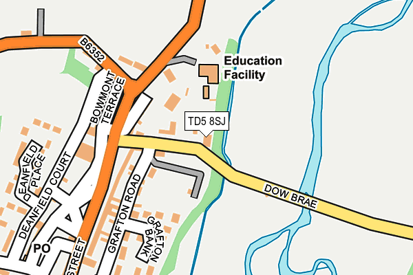 TD5 8SJ map - OS OpenMap – Local (Ordnance Survey)