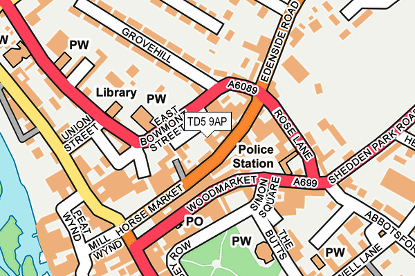 TD5 9AP map - OS OpenMap – Local (Ordnance Survey)