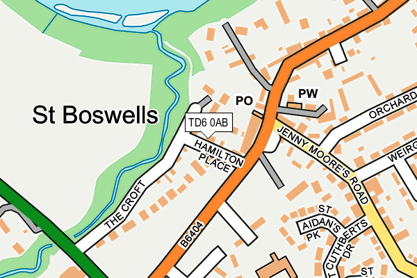 TD6 0AB map - OS OpenMap – Local (Ordnance Survey)