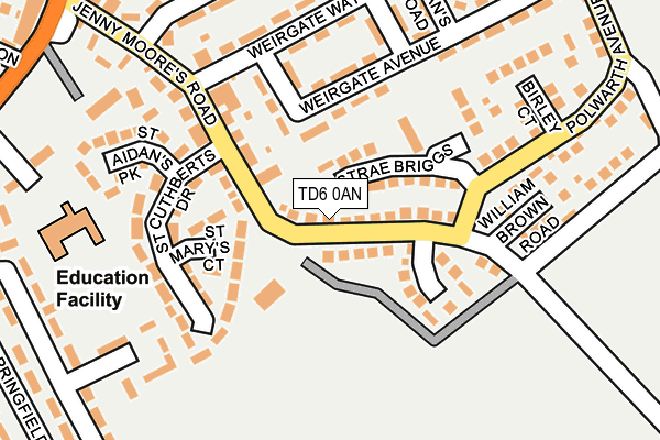 TD6 0AN map - OS OpenMap – Local (Ordnance Survey)