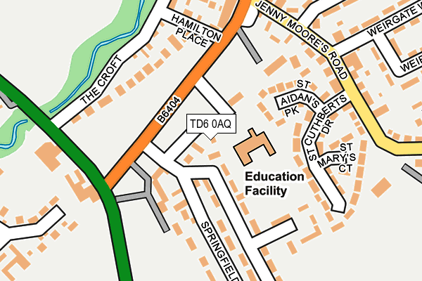 TD6 0AQ map - OS OpenMap – Local (Ordnance Survey)