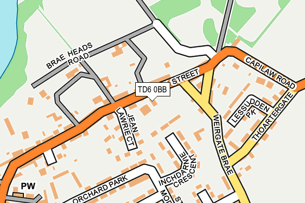 TD6 0BB map - OS OpenMap – Local (Ordnance Survey)