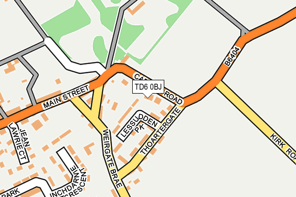 TD6 0BJ map - OS OpenMap – Local (Ordnance Survey)