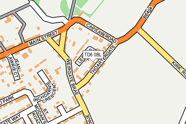 TD6 0BL map - OS OpenMap – Local (Ordnance Survey)