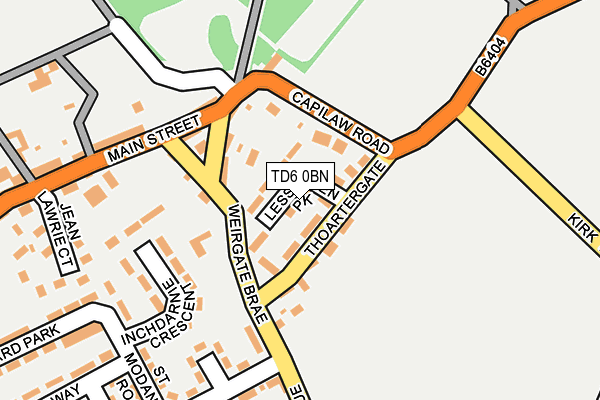 TD6 0BN map - OS OpenMap – Local (Ordnance Survey)