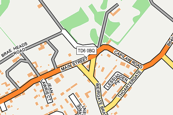 TD6 0BQ map - OS OpenMap – Local (Ordnance Survey)