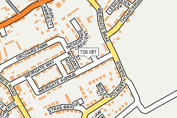 TD6 0BT map - OS OpenMap – Local (Ordnance Survey)