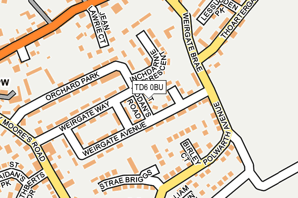 TD6 0BU map - OS OpenMap – Local (Ordnance Survey)