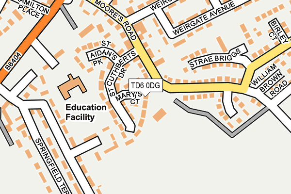 TD6 0DG map - OS OpenMap – Local (Ordnance Survey)