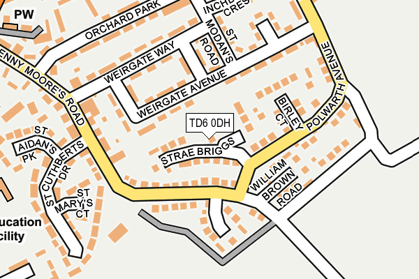 TD6 0DH map - OS OpenMap – Local (Ordnance Survey)