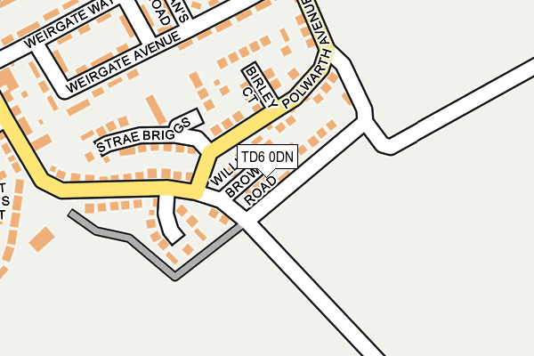 TD6 0DN map - OS OpenMap – Local (Ordnance Survey)