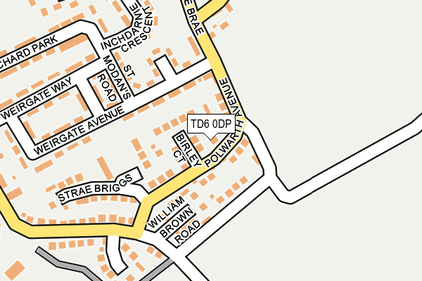 TD6 0DP map - OS OpenMap – Local (Ordnance Survey)