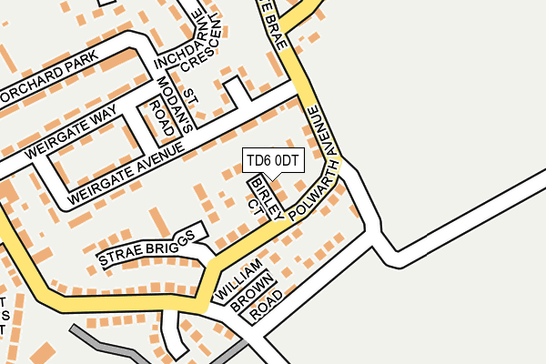 TD6 0DT map - OS OpenMap – Local (Ordnance Survey)