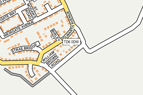 TD6 0DW map - OS OpenMap – Local (Ordnance Survey)