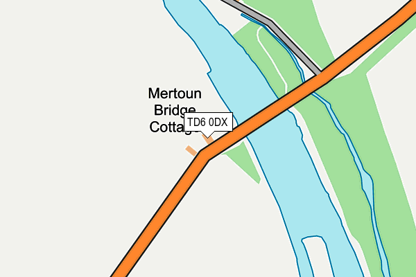 TD6 0DX map - OS OpenMap – Local (Ordnance Survey)