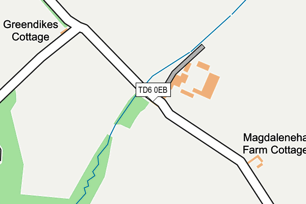 TD6 0EB map - OS OpenMap – Local (Ordnance Survey)