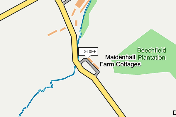 TD6 0EF map - OS OpenMap – Local (Ordnance Survey)