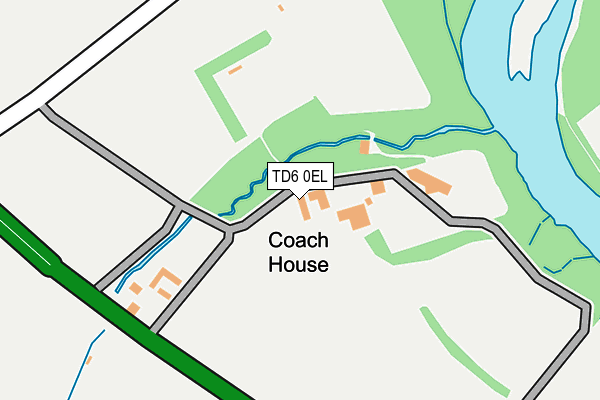 TD6 0EL map - OS OpenMap – Local (Ordnance Survey)