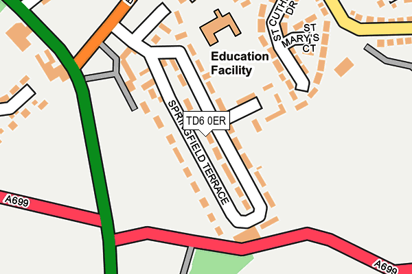 TD6 0ER map - OS OpenMap – Local (Ordnance Survey)