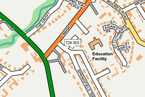 TD6 0ES map - OS OpenMap – Local (Ordnance Survey)