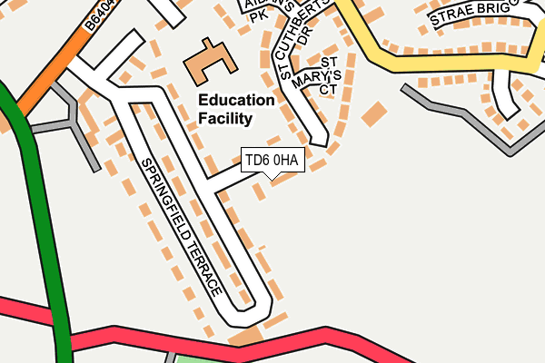 TD6 0HA map - OS OpenMap – Local (Ordnance Survey)