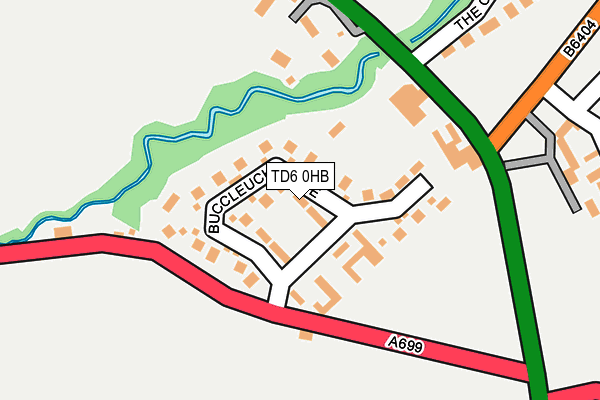 TD6 0HB map - OS OpenMap – Local (Ordnance Survey)