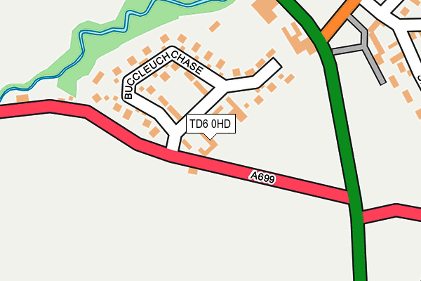 TD6 0HD map - OS OpenMap – Local (Ordnance Survey)