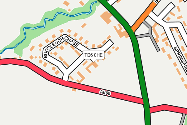 TD6 0HE map - OS OpenMap – Local (Ordnance Survey)