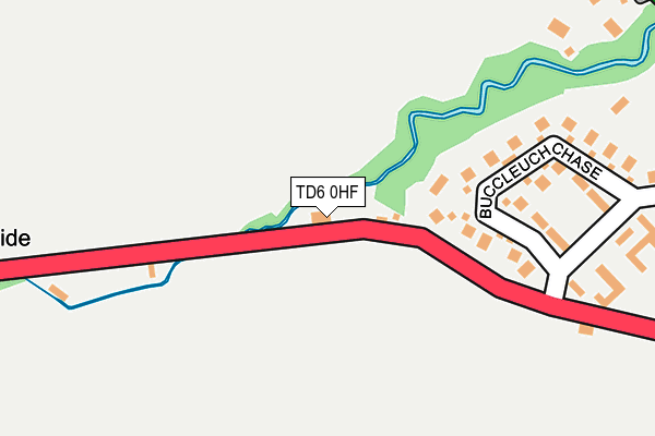 TD6 0HF map - OS OpenMap – Local (Ordnance Survey)
