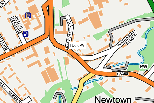TD6 0PA map - OS OpenMap – Local (Ordnance Survey)