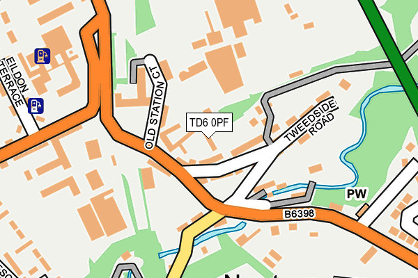 TD6 0PF map - OS OpenMap – Local (Ordnance Survey)