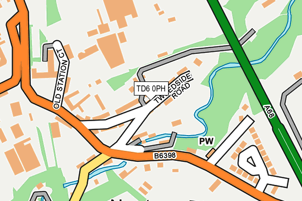 TD6 0PH map - OS OpenMap – Local (Ordnance Survey)