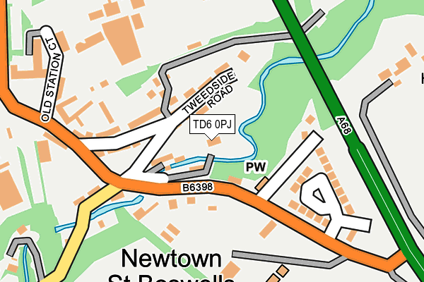 TD6 0PJ map - OS OpenMap – Local (Ordnance Survey)