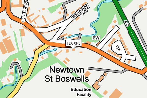 TD6 0PL map - OS OpenMap – Local (Ordnance Survey)